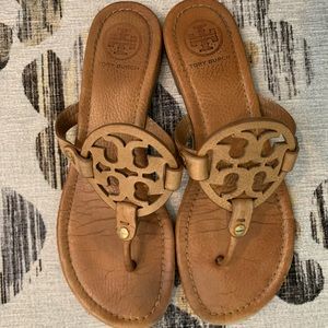 Tan leather Tory Burch sandals